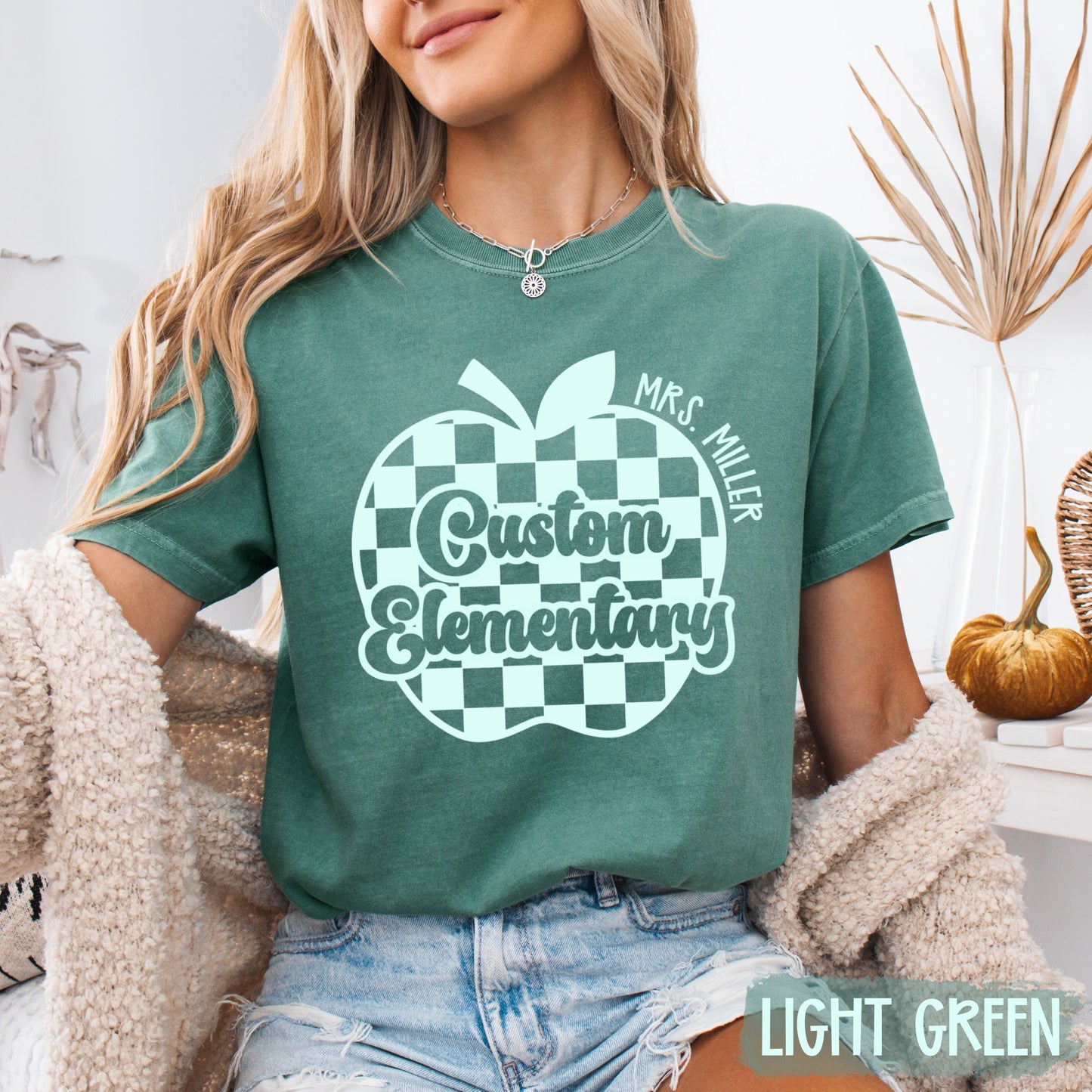 Checkered Apple Custom Shirt