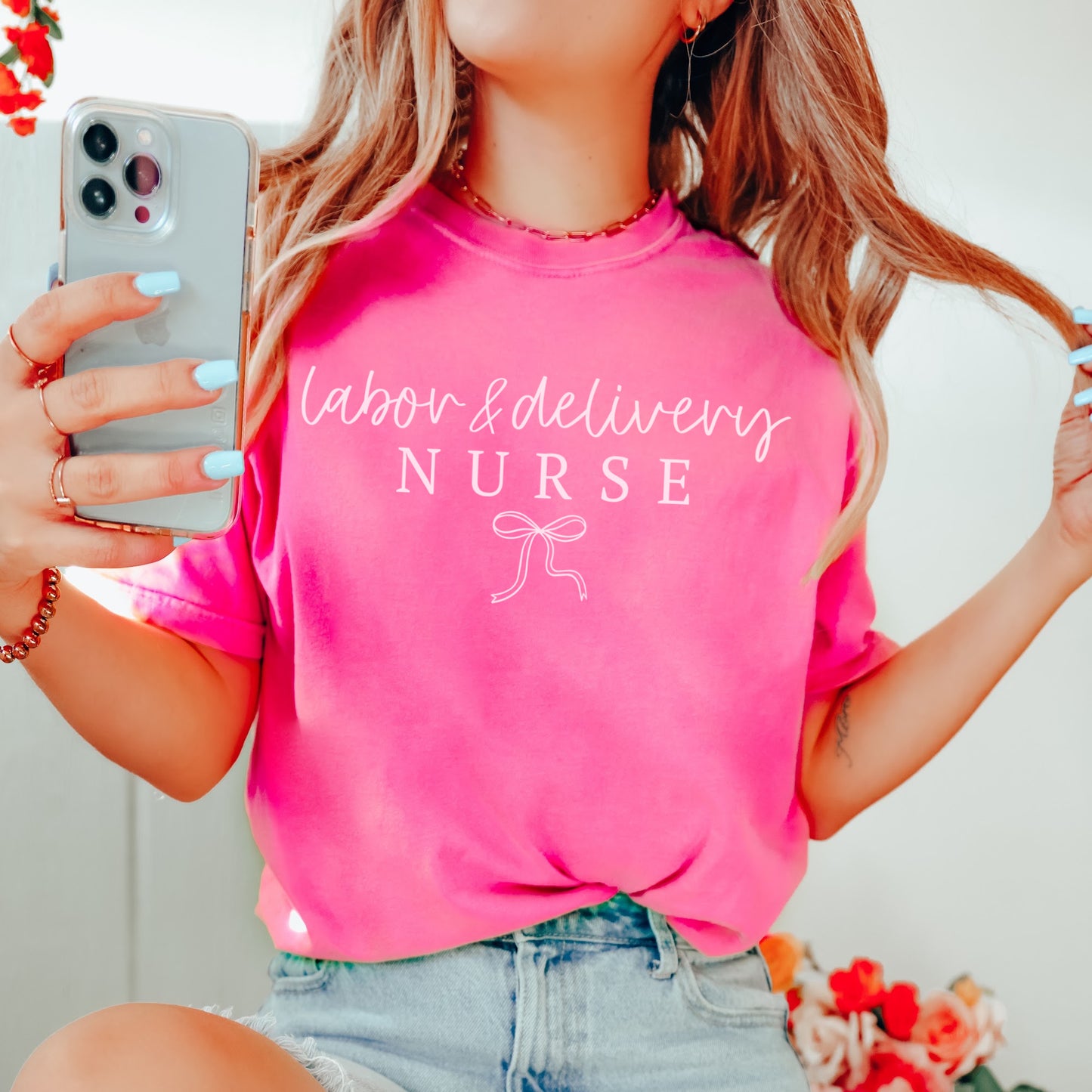 Bow Labor and Delivery Nurse Shirt