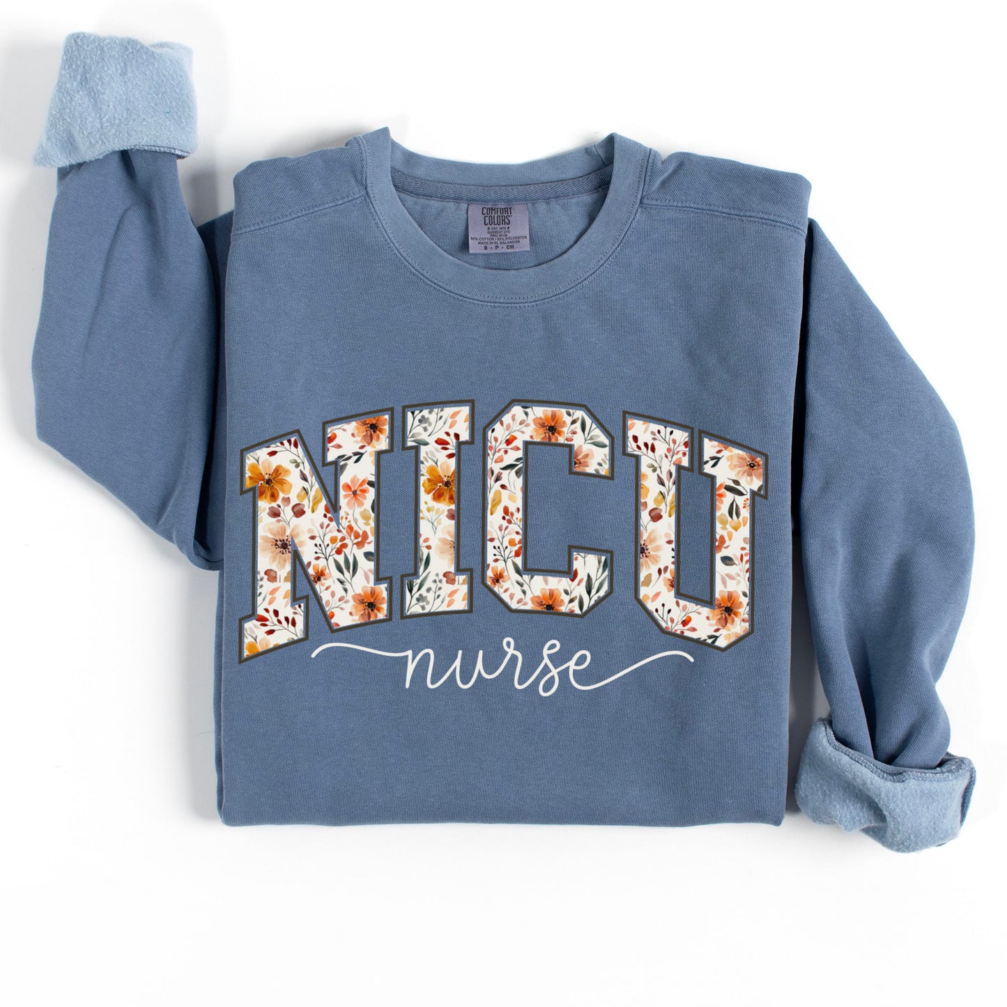Fall Floral NICU Nurse Sweatshirt
