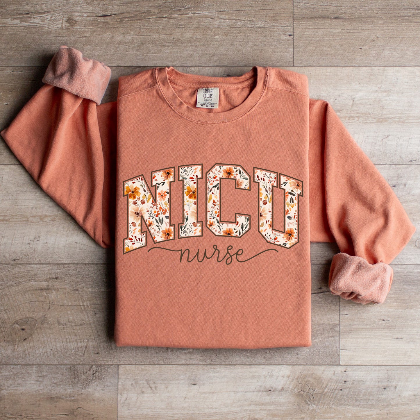 Fall Floral NICU Nurse Sweatshirt
