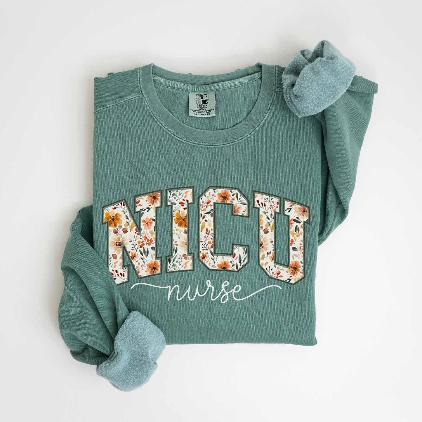 Fall Floral NICU Nurse Sweatshirt