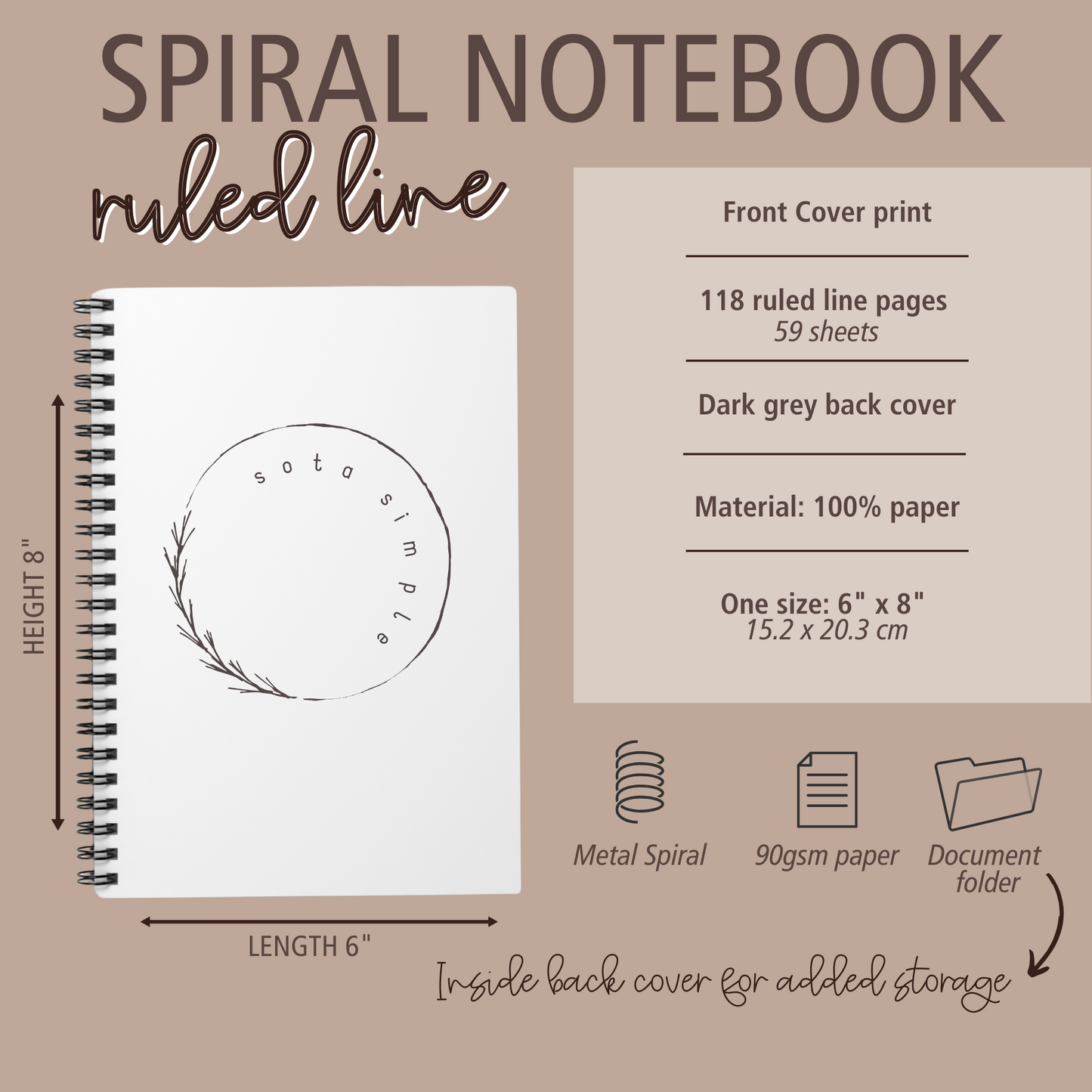 Custom SLP Floral Spiral Notebook