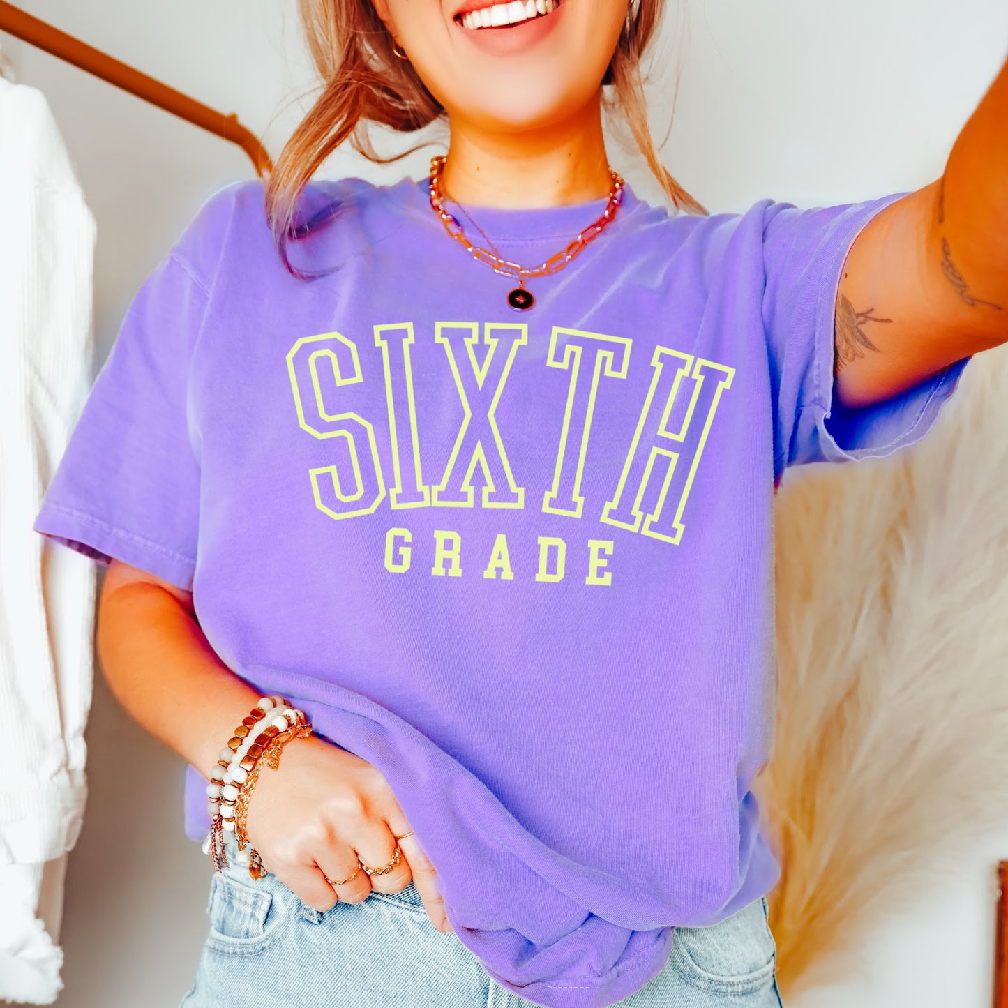 Neon Sixth Grade Shirt