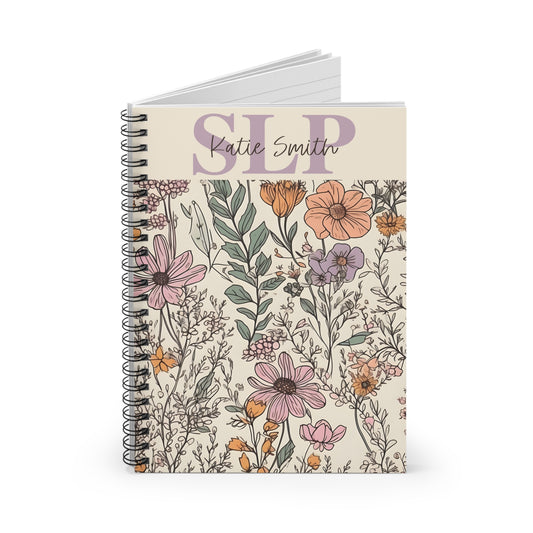 Custom SLP Floral Spiral Notebook