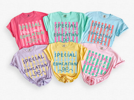 Custom Stripes Special Education Shirt