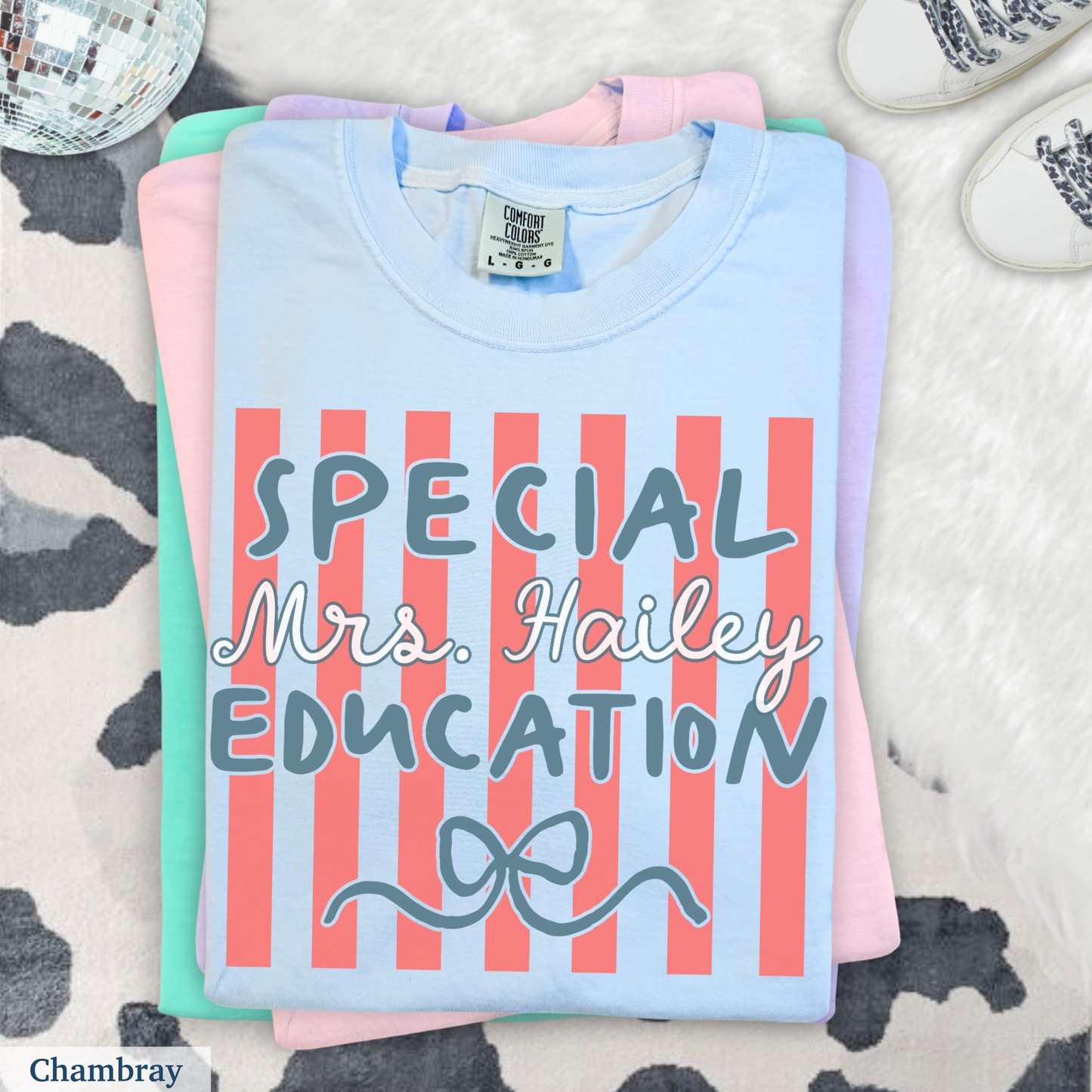 Custom Stripes Special Education Shirt