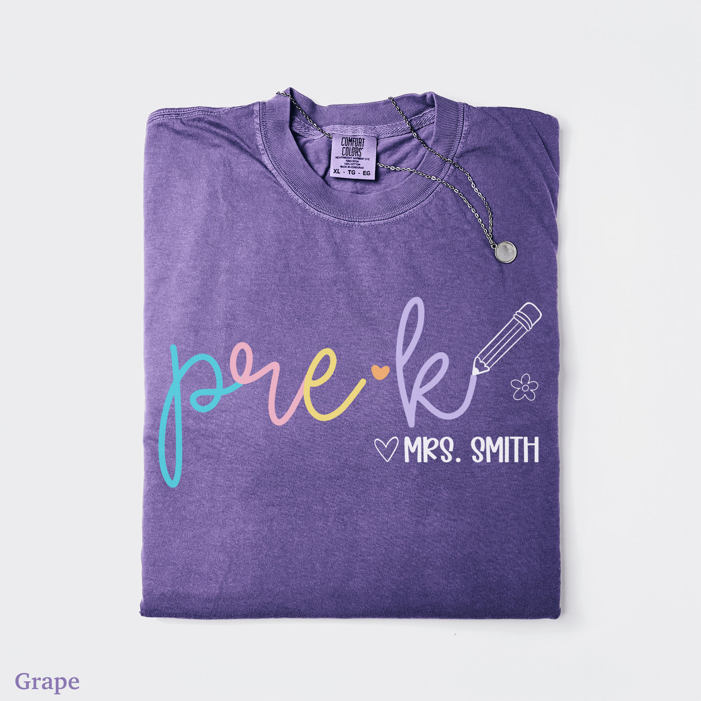 Pastel Pop Custom Pre K Teacher Shirt