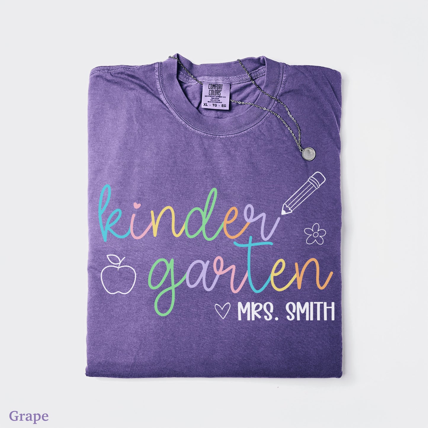 Pastel Pop Custom Kindergarten Teacher Shirt