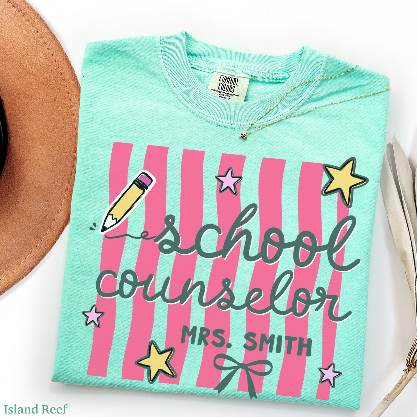Wavy Stripes Custom School Counselor Shirt