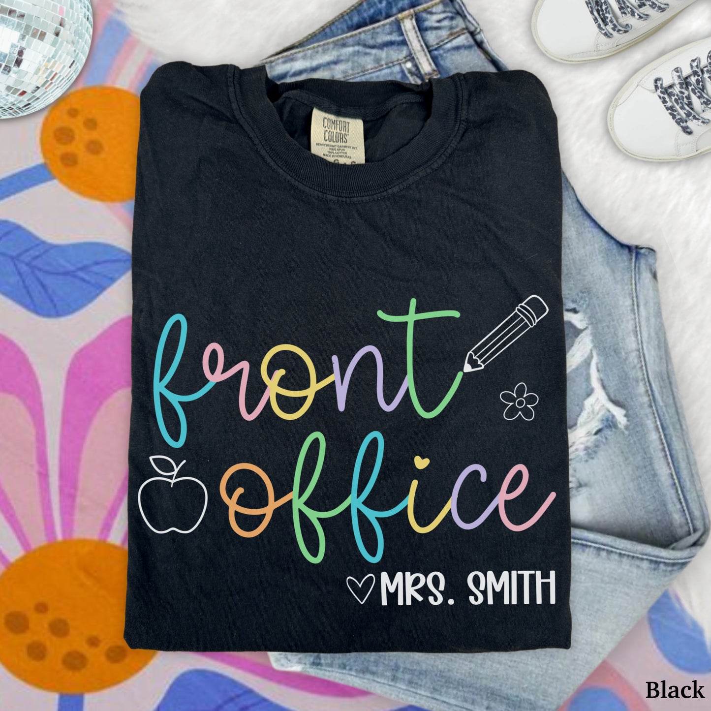 Pastel Pop Custom Front Office Shirt