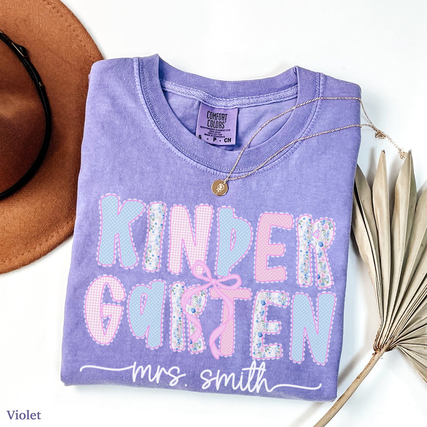 Custom Coquette Kindergarten Teacher Shirt