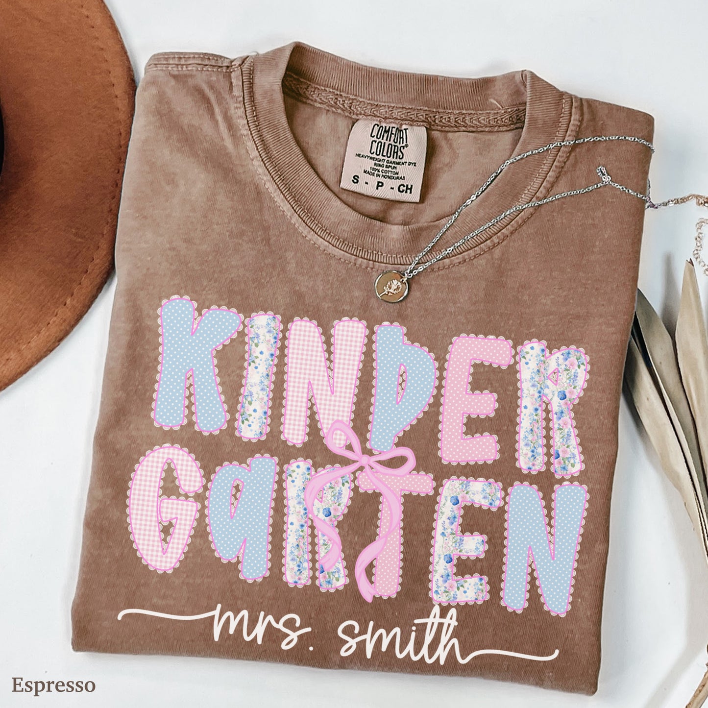 Custom Coquette Kindergarten Teacher Shirt
