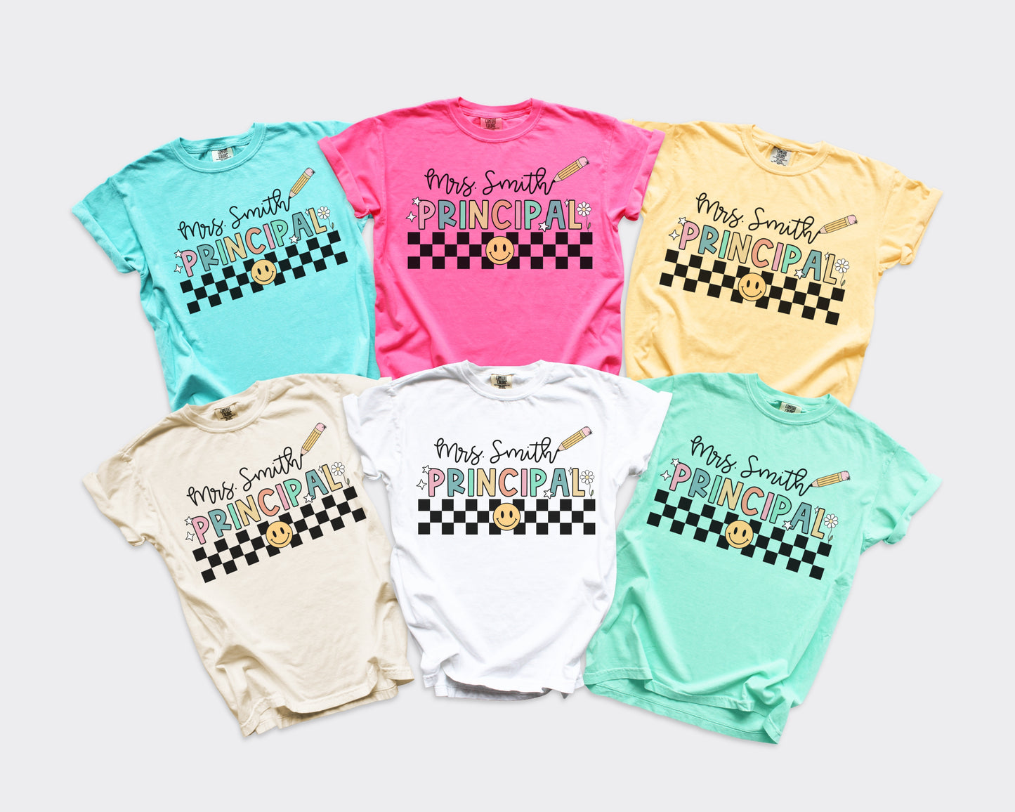Checkered Principal Custom Shirt
