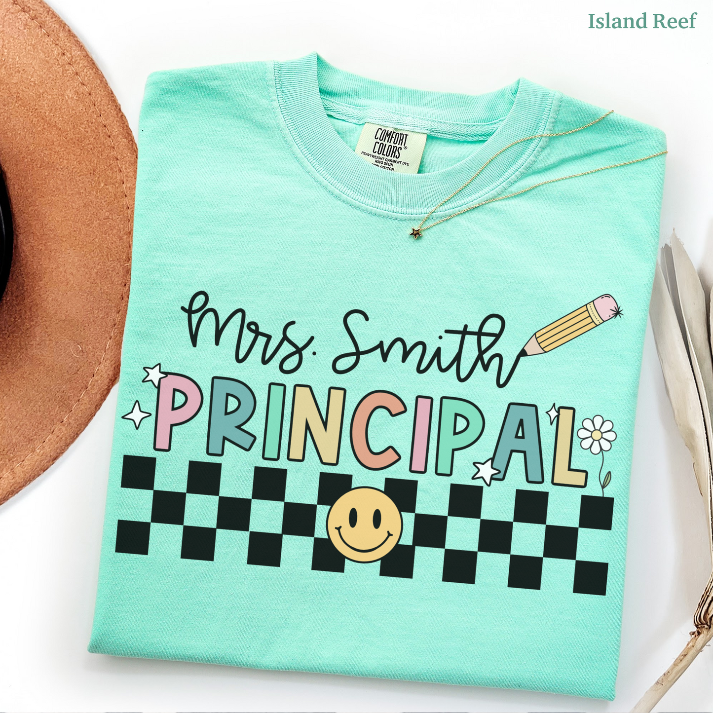Checkered Principal Custom Shirt