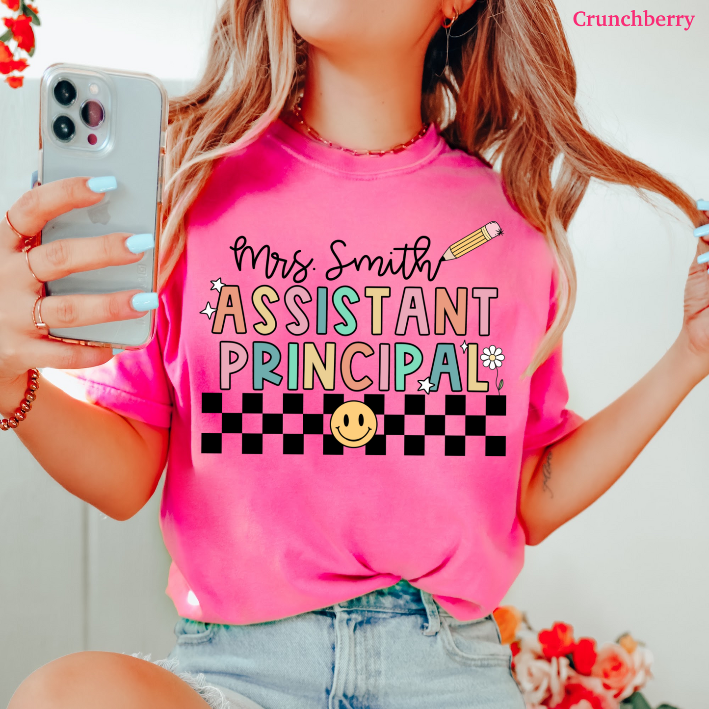 Checkered Assistant Principal Custom Shirt