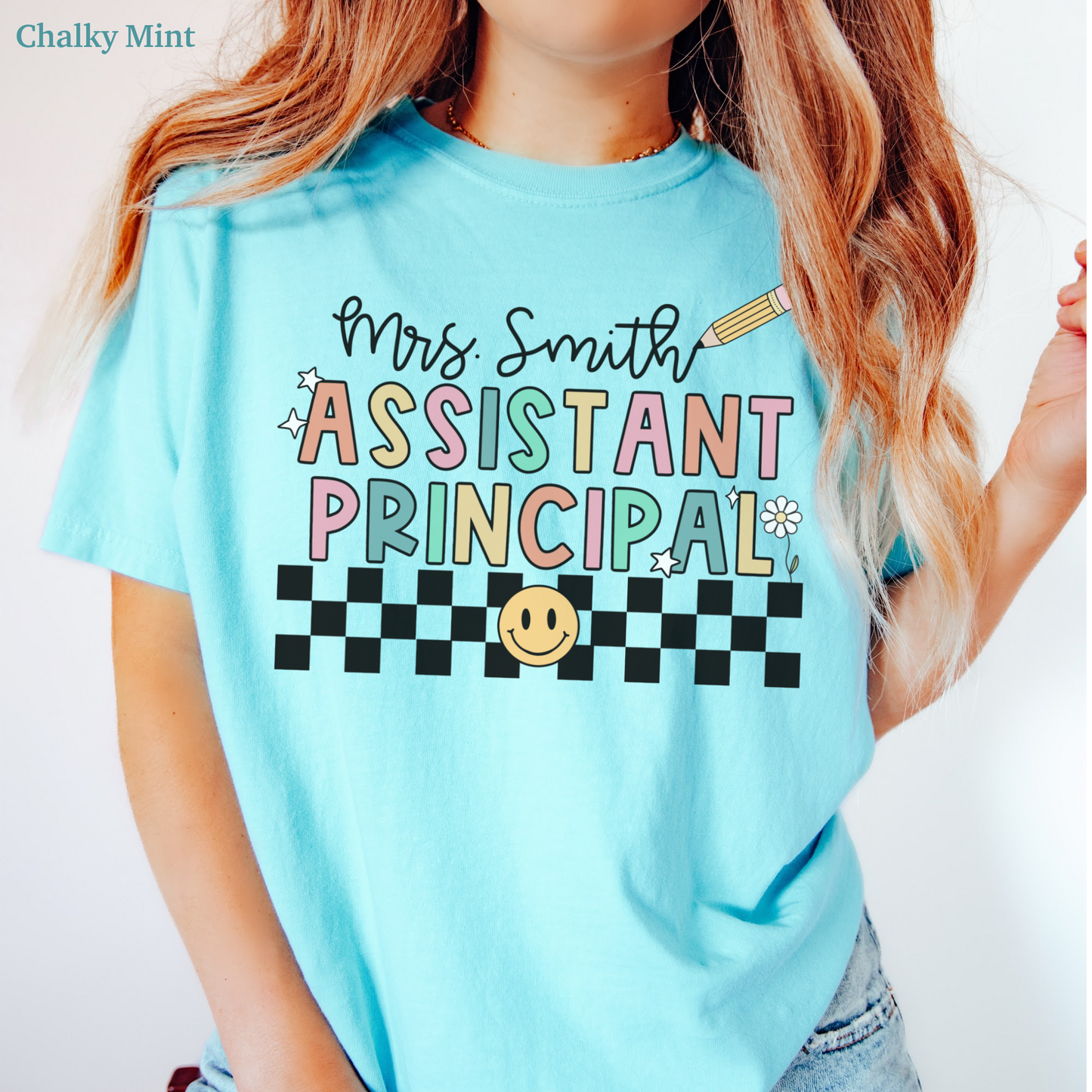 Checkered Assistant Principal Custom Shirt
