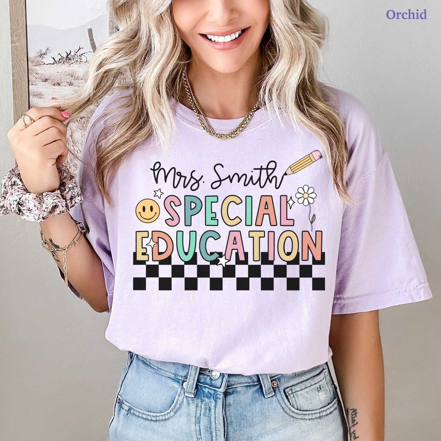 Checkered Special Education Custom Shirt