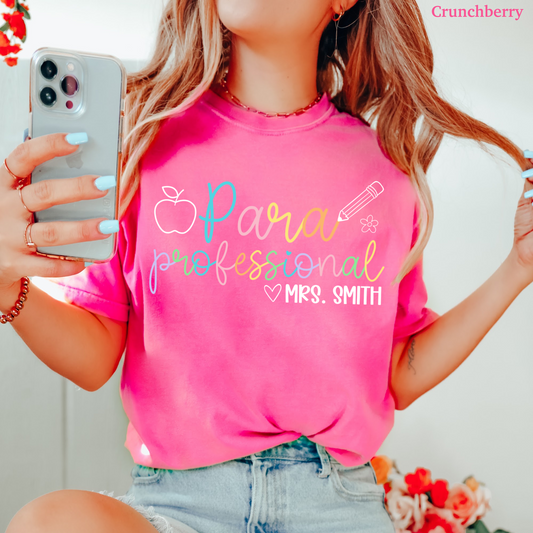 Pastel Pop Custom Paraprofessional Shirt