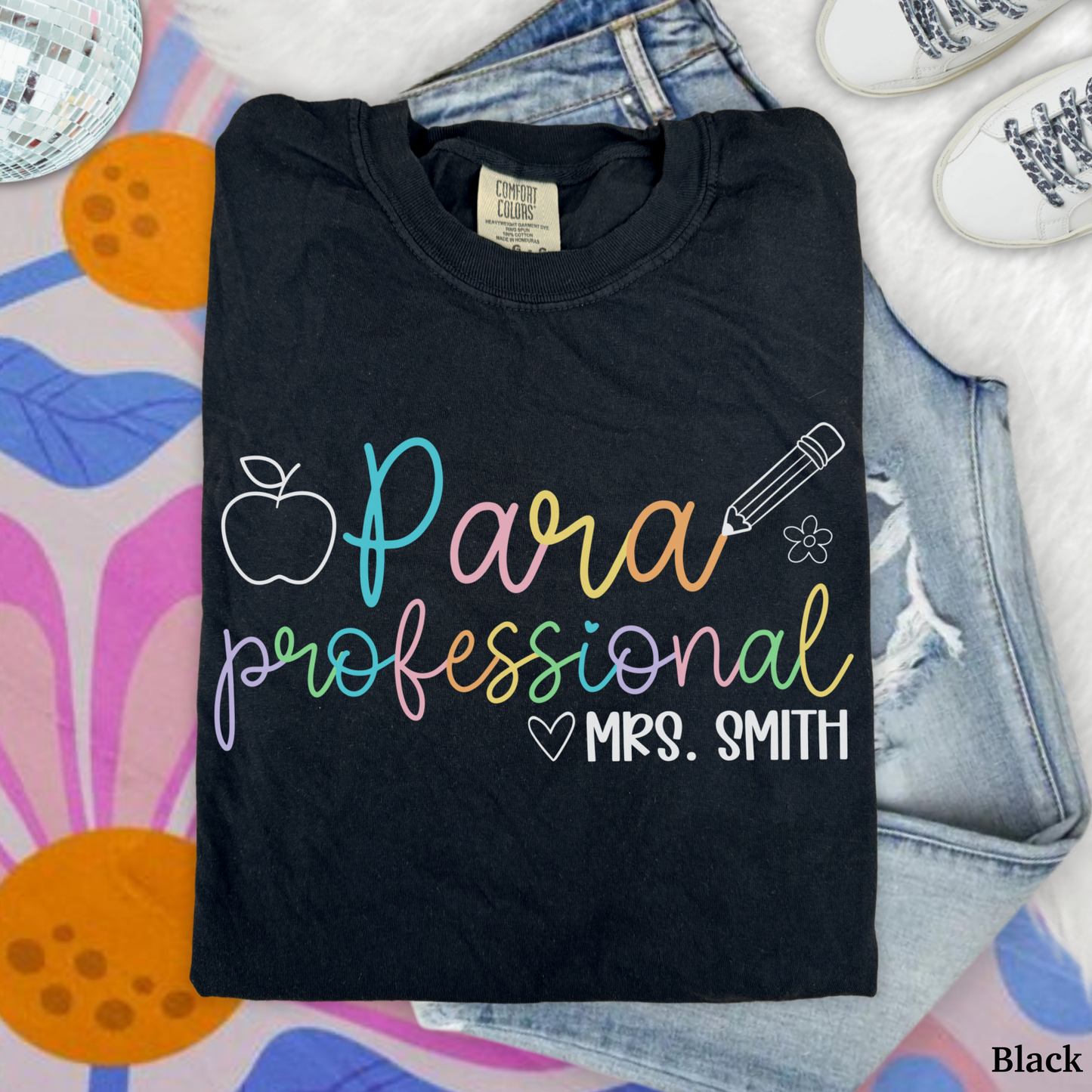 Pastel Pop Custom Paraprofessional Shirt