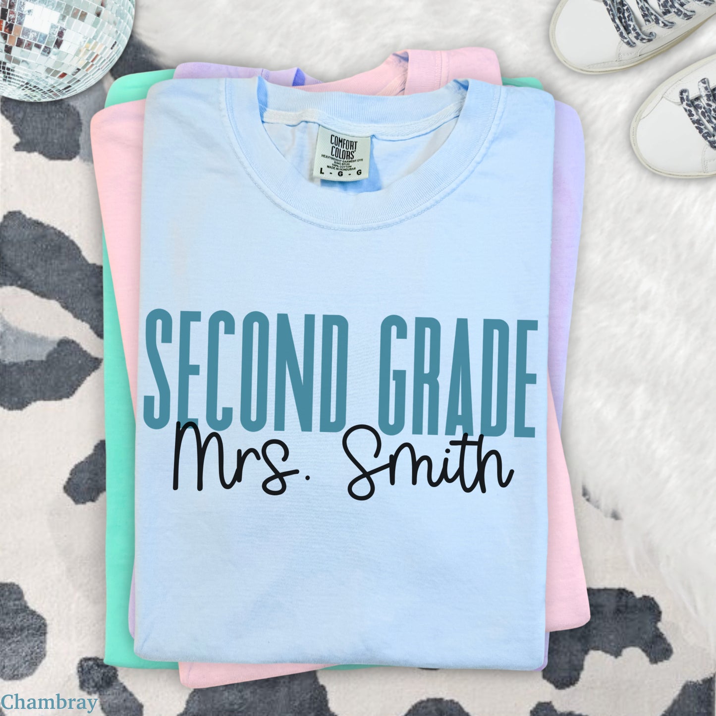 Teach in Color Second Grade Custom Shirt