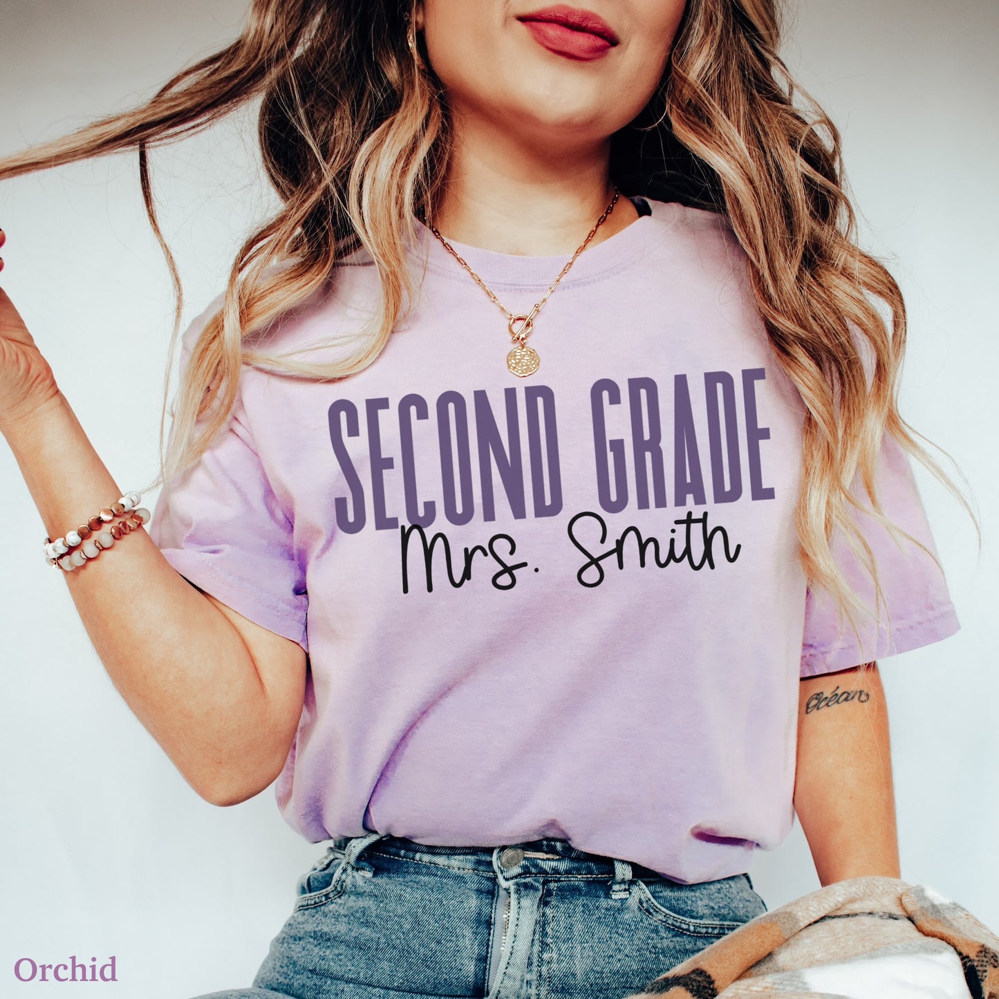Teach in Color Second Grade Custom Shirt