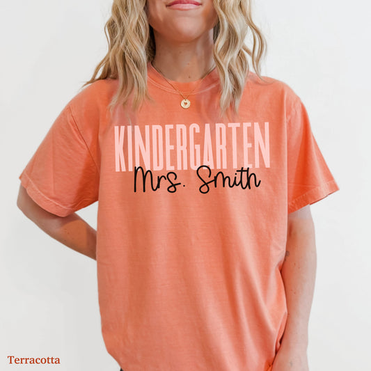 Teach in Color Kindergarten Custom Shirt