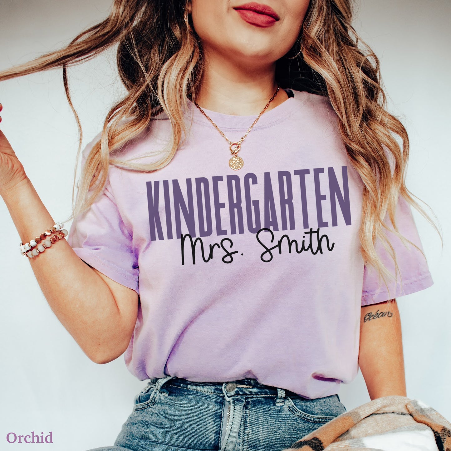 Teach in Color Kindergarten Custom Shirt