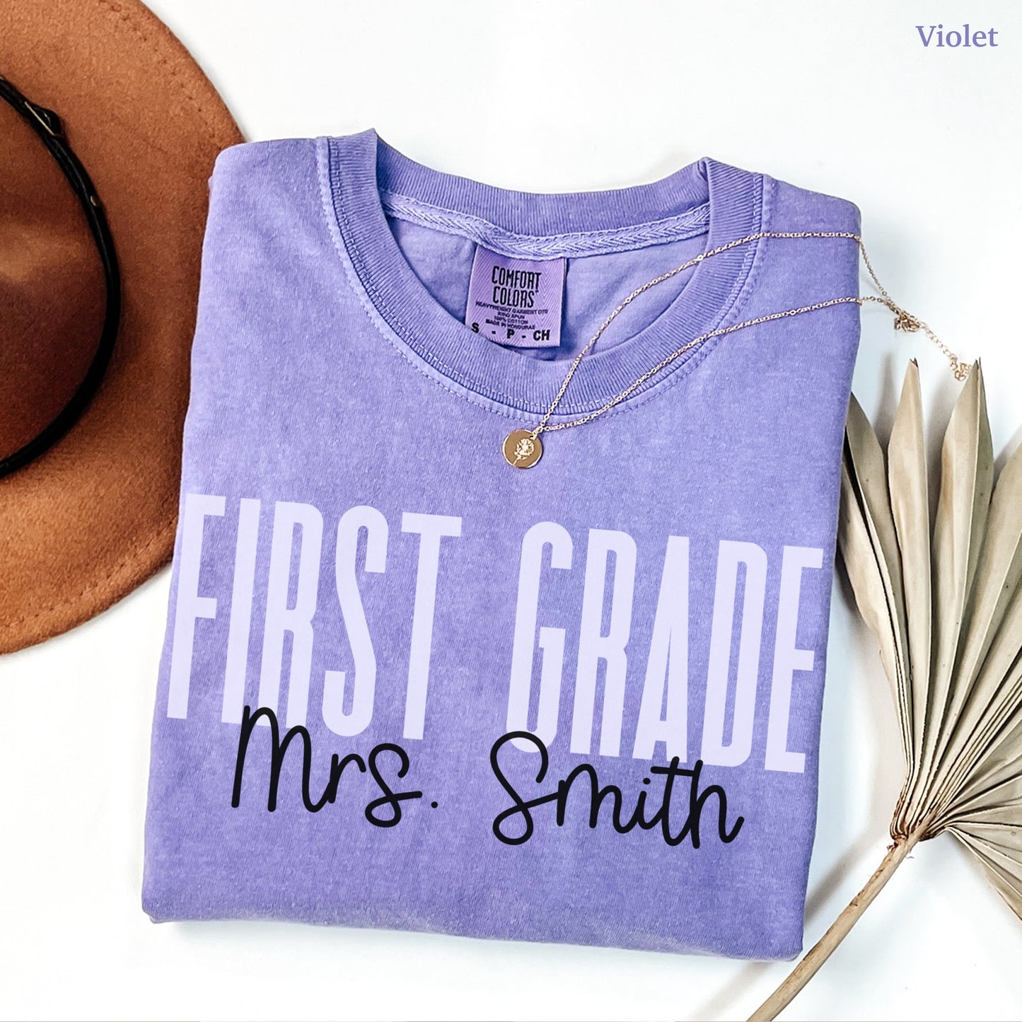 Teach in Color First Grade Teacher Custom Shirt
