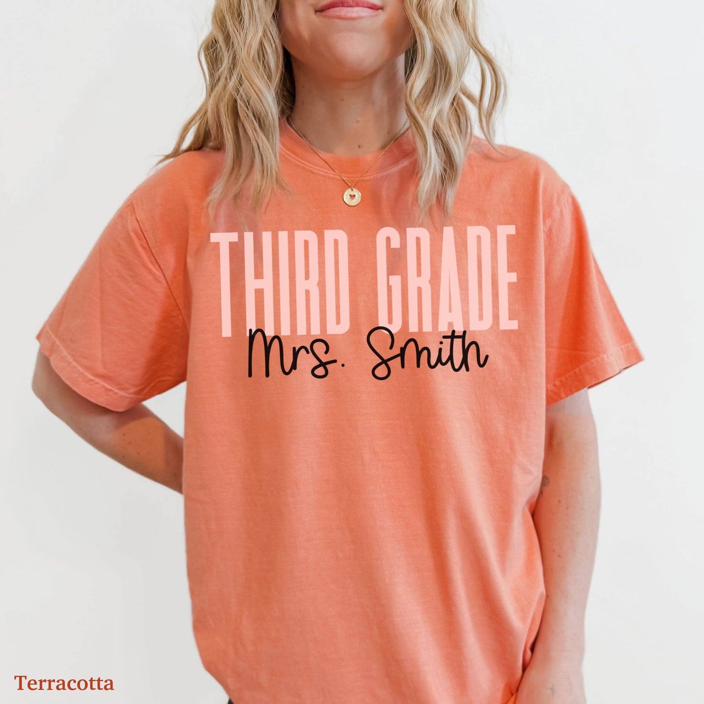 Teach in Color Third Grade Teacher Custom Shirt