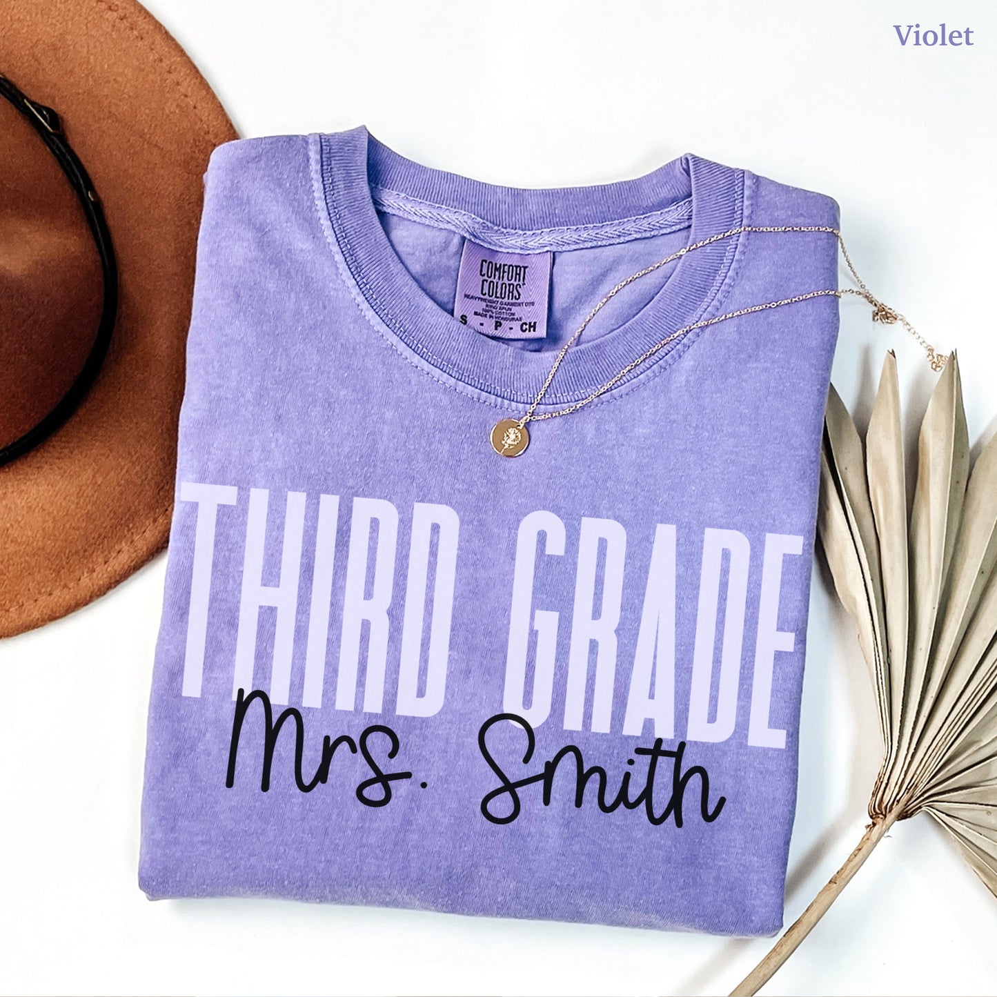 Teach in Color Third Grade Teacher Custom Shirt