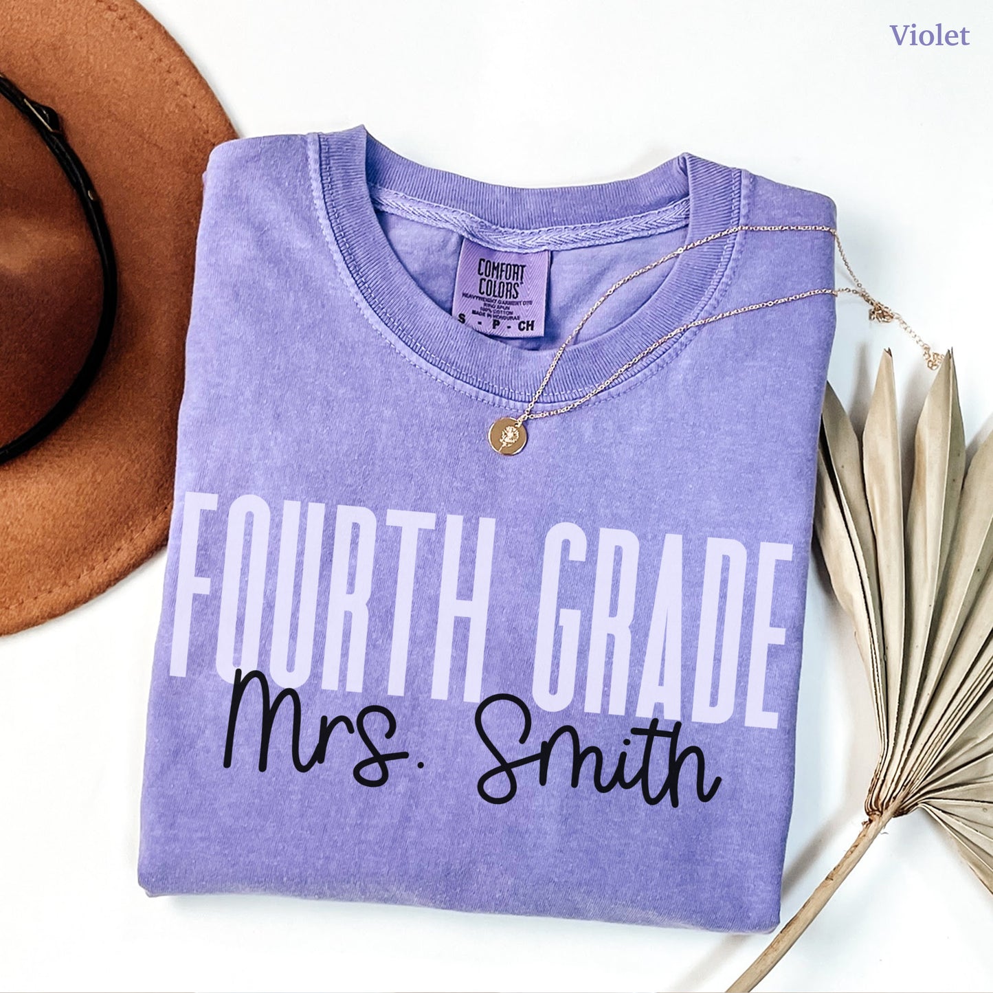 Teach in Color Fourth Grade Teacher Custom Shirt