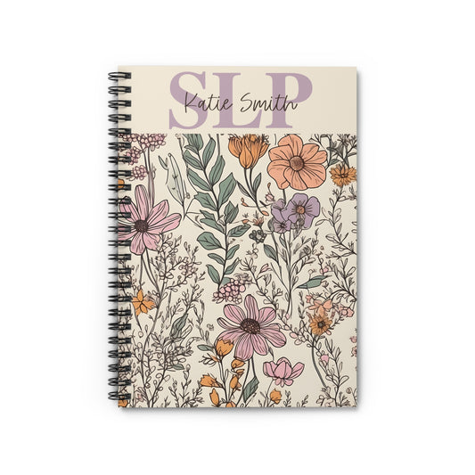 Custom SLP Floral Spiral Notebook