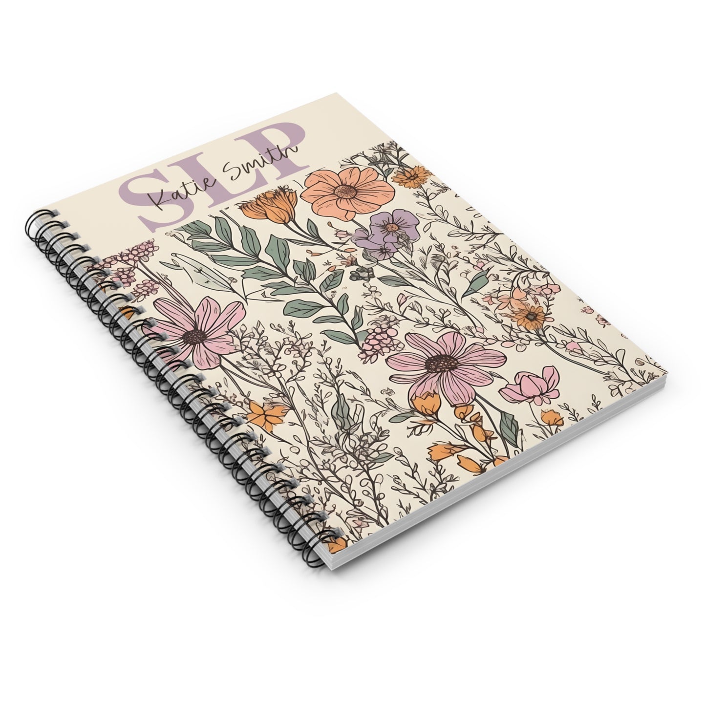 Custom SLP Floral Spiral Notebook