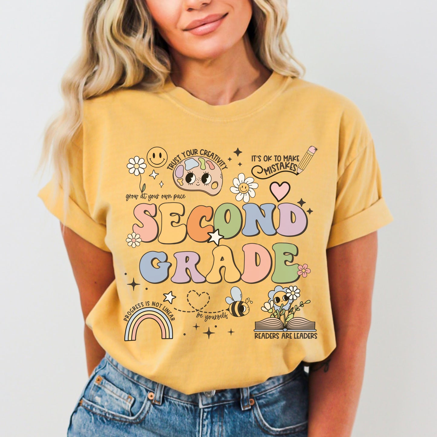 Comfort Colors® 'Affirmations' Second Grade Shirt