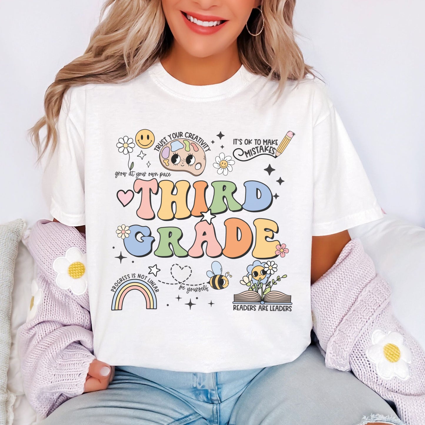 Comfort Colors® 'Affirmations' Third Grade Shirt