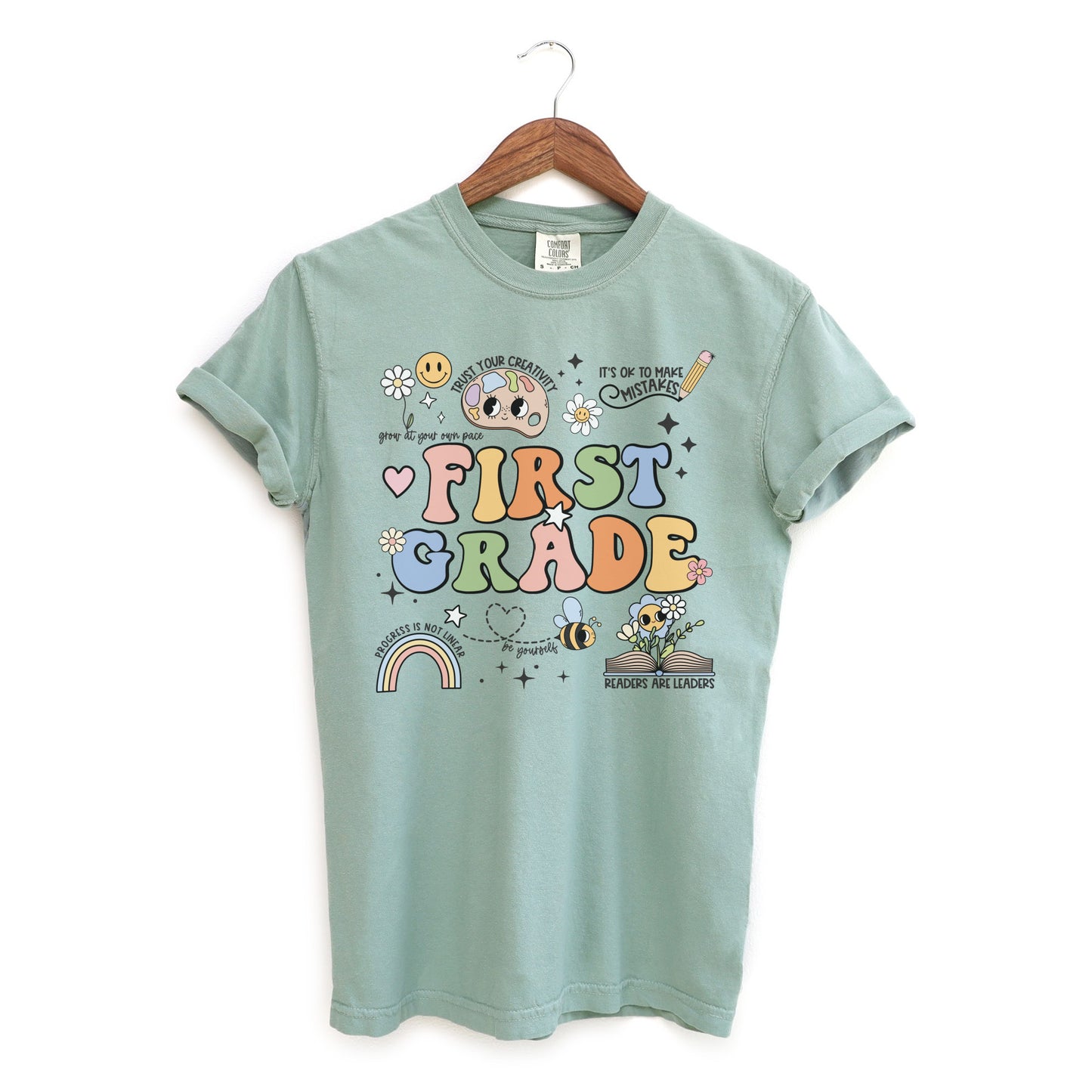 Comfort Colors® 'Affirmations' First Grade Shirt