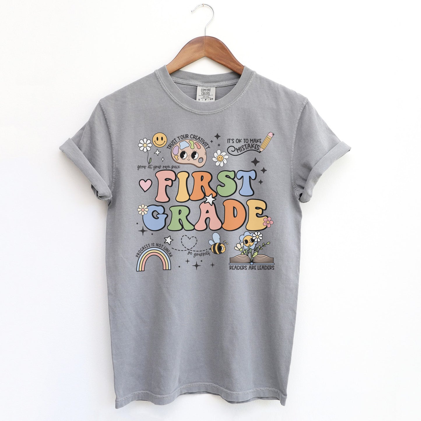 Comfort Colors® 'Affirmations' First Grade Shirt