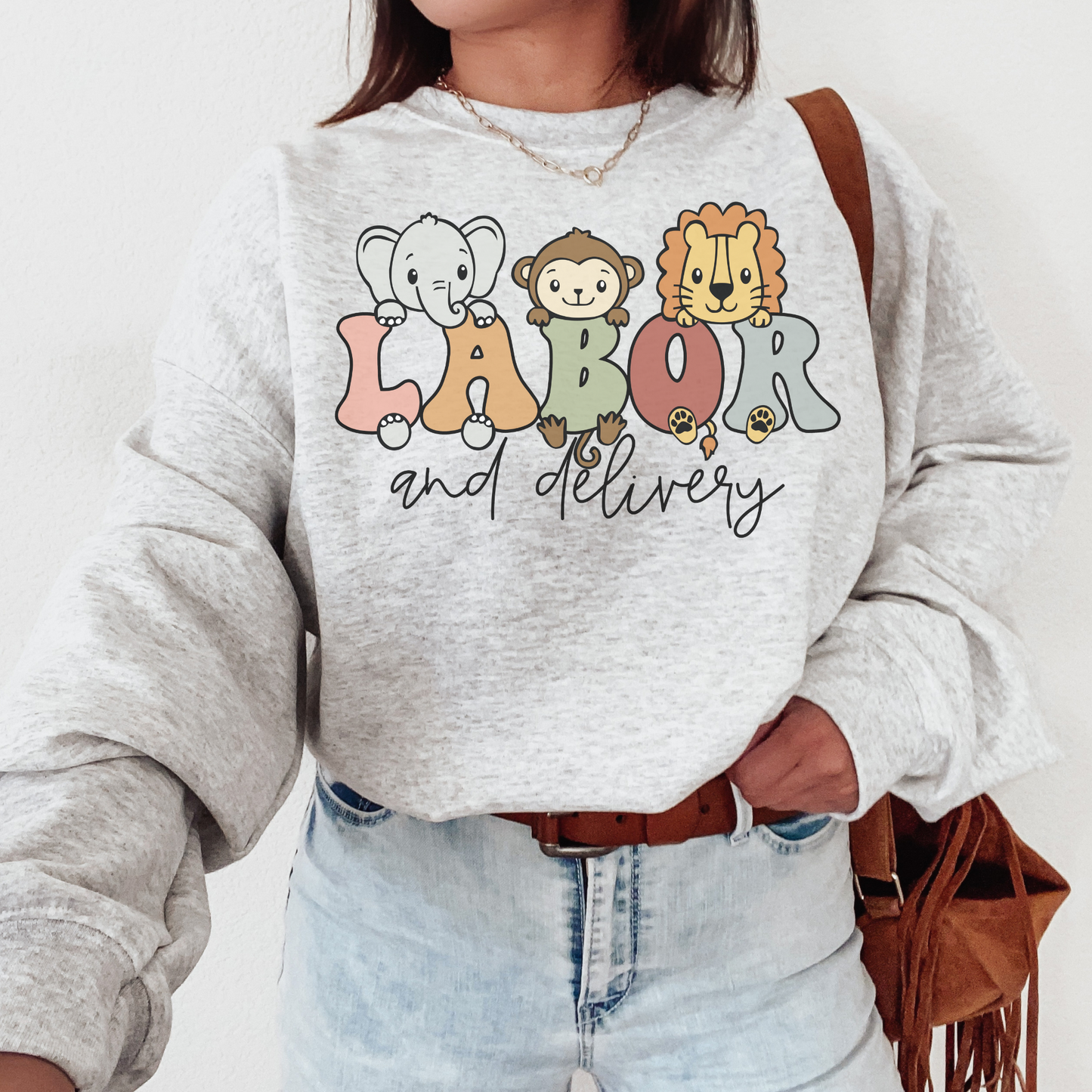 Safari Animals Labor and Delivery Sweatshirt