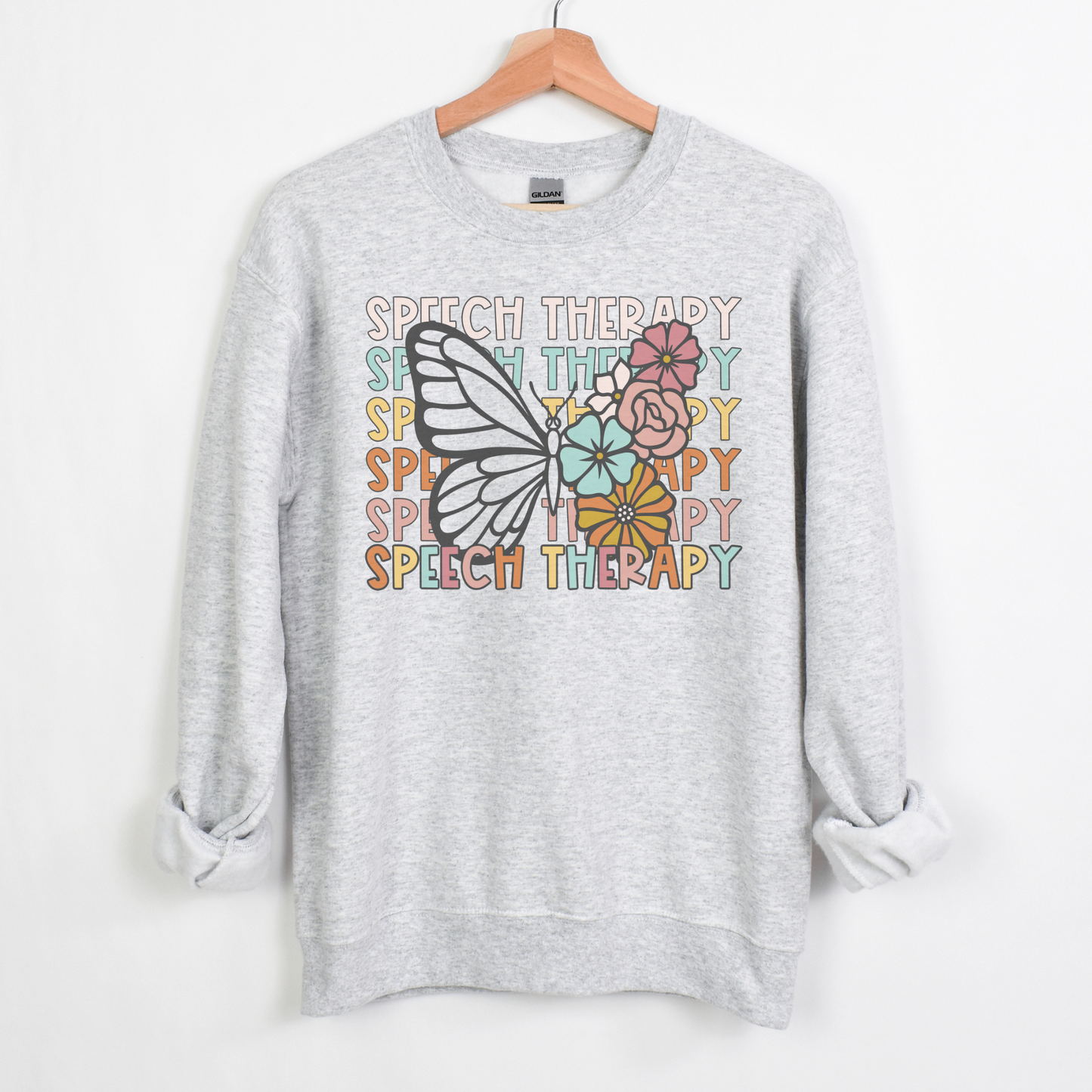 Butterfly Repeat Speech Therapy Sweatshirt