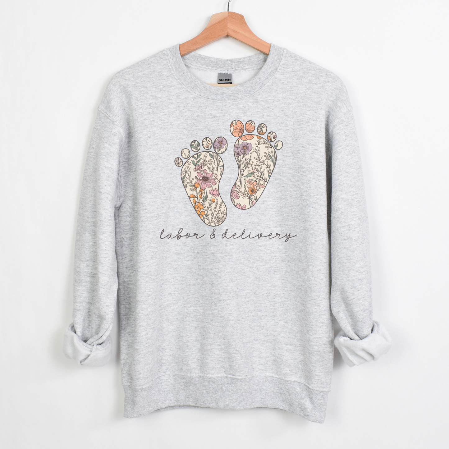 Floral Labor and Delivery Sweatshirt