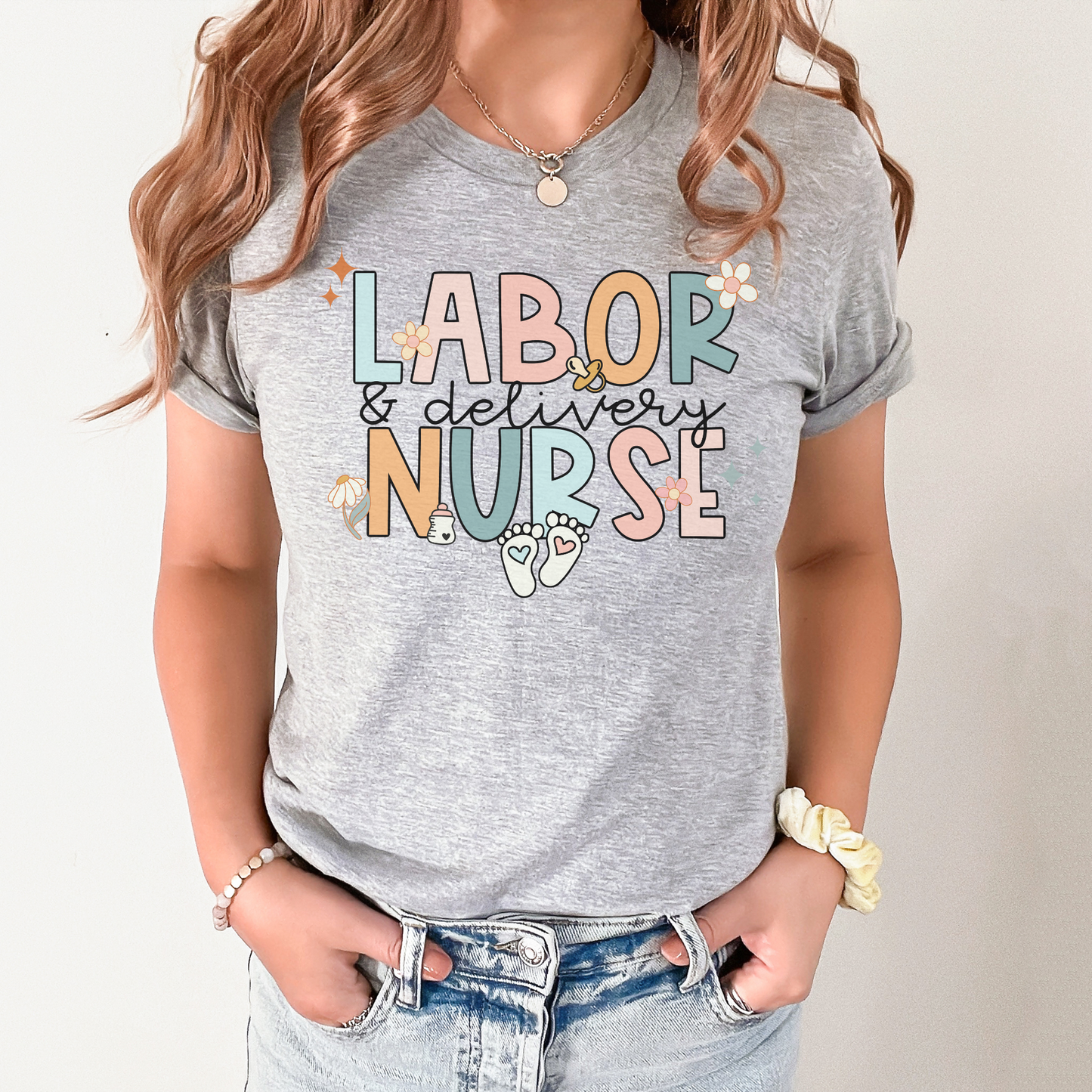 Groovy Labor and Delivery Nurse Shirt