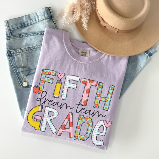 Comfort Colors® 'Back to School' Fifth Grade Dream Team Shirt