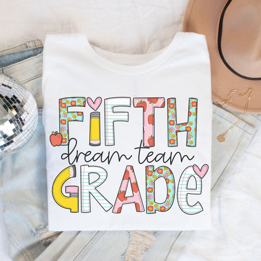 'Back to School' Fifth Grade Dream Team Shirt