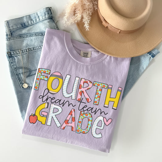 Comfort Colors® 'Back to School' Fourth Grade Dream Team Shirt