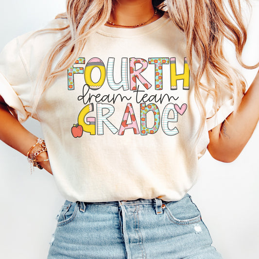 Comfort Colors® 'Back to School' Fourth Grade Dream Team Shirt