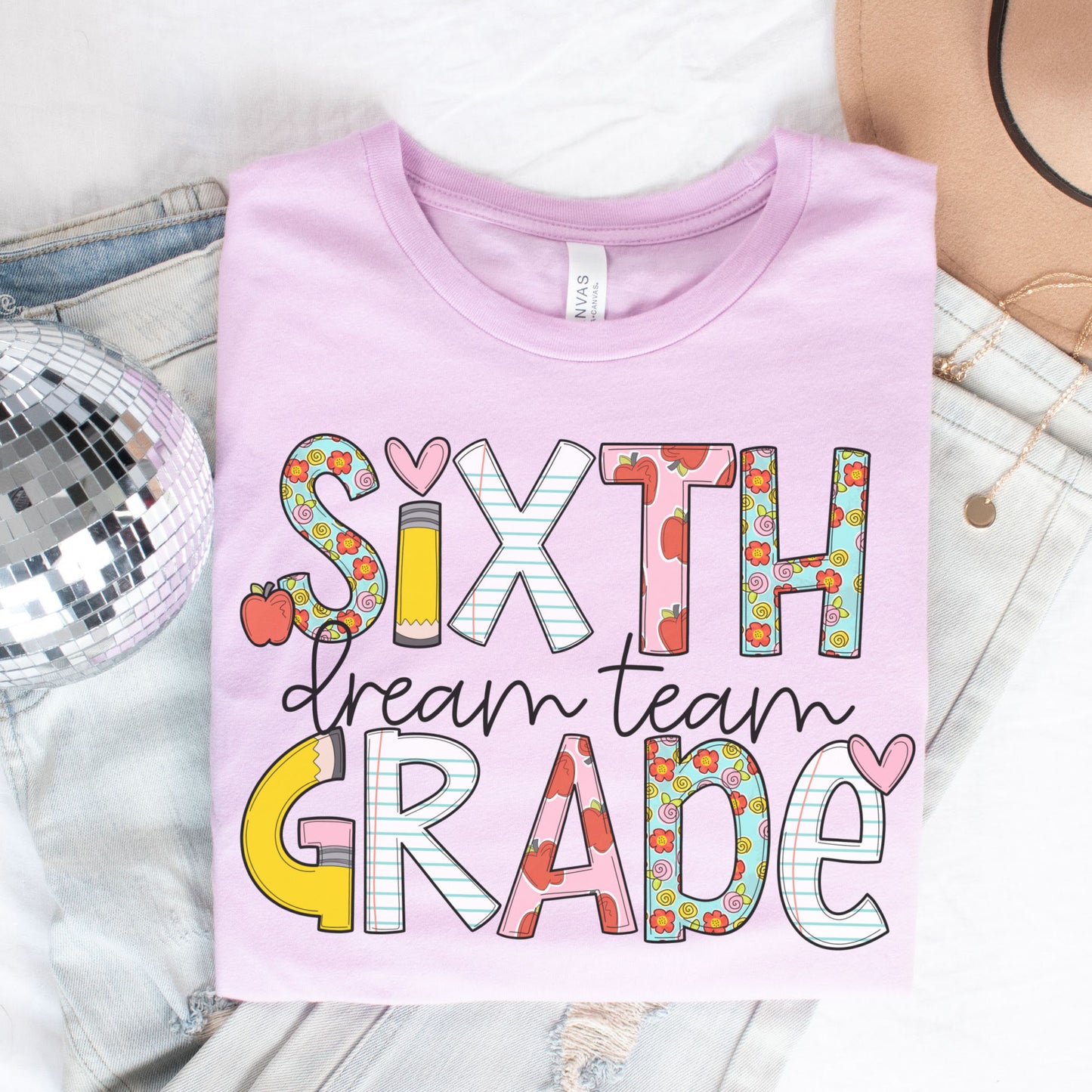 'Back to School' Sixth Grade Dream Team Shirt