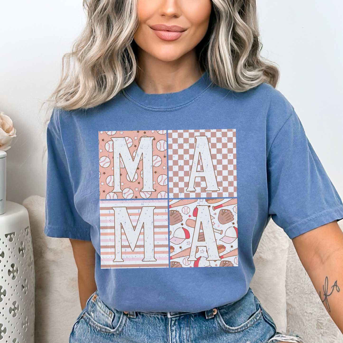 Comfort Colors® Baseball Mama Square Shirt