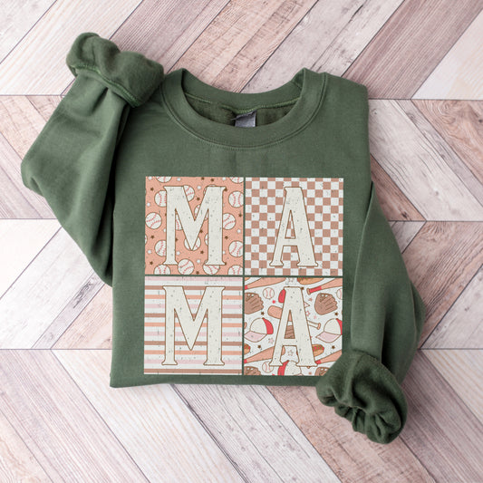 Baseball Mama Square Sweatshirt