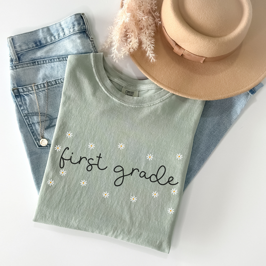 Comfort Colors® Daisies First Grade Shirt