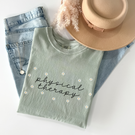 Comfort Colors® Daisies Physical Therapy Shirt